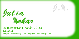 julia makar business card